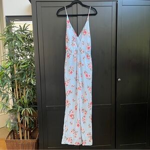 Lush from Nordstrom Blue Floral Maxi Dress Medium NWT